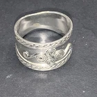 STERLING SILVER .925 Lot Ring Q24 Sz 7 Bali Tribal Swirl Modest Weave  Bali Love
