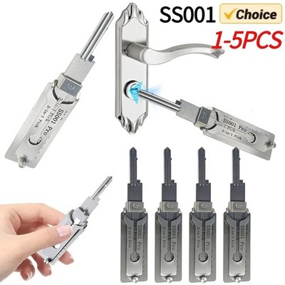 2 in 1 Stainless Steel Key Decoder O Ring Pick Set Repair Hook Tool Kit
