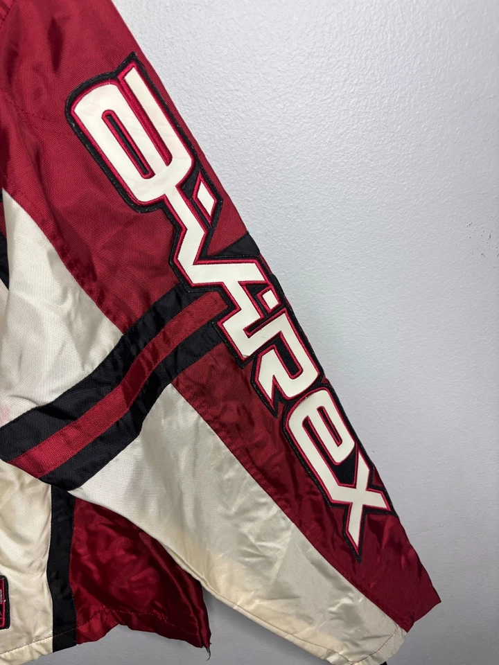 Chaqueta Avirex De Colección Para Hombre XL Roja Motocicleta Corredor 38 Pro Parche Años 90 6889 Foto 4 de 4