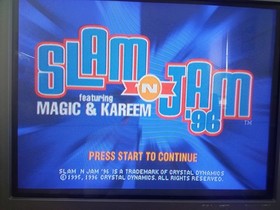 Slam 'N Jam '96 Featuring Magic & Kareem (Sega Saturn, 1996) *TESTED*