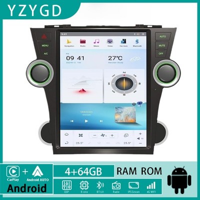 For Toyota Highlander 2009-2013 Android Carplay Car Radio Stereo Receiver Screen