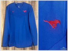 SMU Nike Men's Basketball Sideline Dri-FIT Half-Zip Performance Pullover Medium