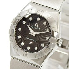 OMEGA Constellation Blush Qz 123.10.24.60.51.001 Black Watch Quartz Ladies