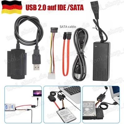 USB auf SATA IDE Adapter Kabel für 2.5'' 3.5'' Zoll HDD SSD Festplatte Konverter