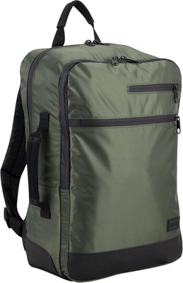 Business Class Backpack Briefcase with Trolley Sleeve, Army Green