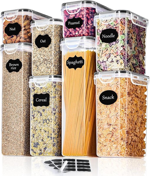 Vorratsdosen Set 8 StüCk Luftdicht Bpa-Frei Aufbewahrungsbox KüChe Lebensmittel-image