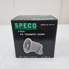 Speco Technologies Spc10 Pa Horn, Weatherproof, Gray, 10 W