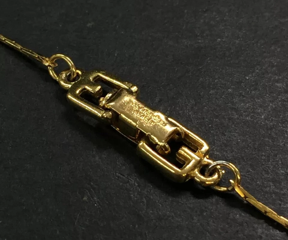 Givenchy G логотип со стразами золотистый подвеска ожерелье 15» - Изображение 3 из 4