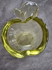 Lovely Vintage Vannes Le Chatel (France) Glass Bowl In Shape Of An Apple