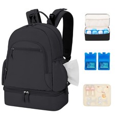 Breast Pump Backpack Fit Spectra S1/S2 Removable Cooler Compartment Bag Black