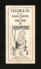 orig./Rare!! 1920's Taylor & Co. **TAYLOR TOT** Baby Stroller Brochure/Pamphlet