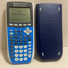 Texas Instruments TI-84 Plus C Silver Edition Graphing Calculator Blue Tested!