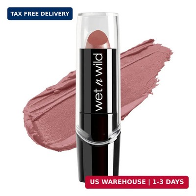 wet n wild Silk Finish Lipstick, Hydrating Rich Buildable Lip Color, Formulated