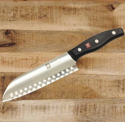 ZWILLING Twin Signature 7-inch Hollow Edge All-Purpose Santoku