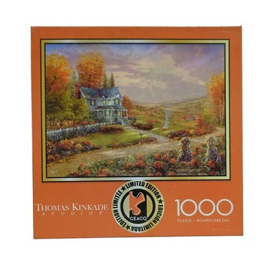 Thomas Kinkade Country Home Interlocking Jigsaw Puzzle 1000 Piece Ceaco New