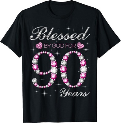 Blessed By God For 90 Years Old 90th Birthday Party B-day T-Shirt