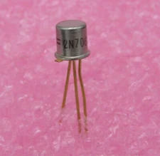 2N706 Vintage Fairchild NPN Silicon Transistor Gold Leads
