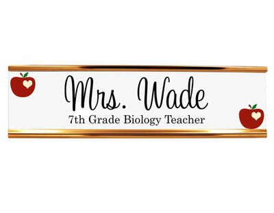 Custom Full Color Teacher Deskplates With Name And Title Gifts