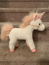 F.A.O.Schwarz Unicorn Plush White Pink Sparklers 14  Stuffed Animal