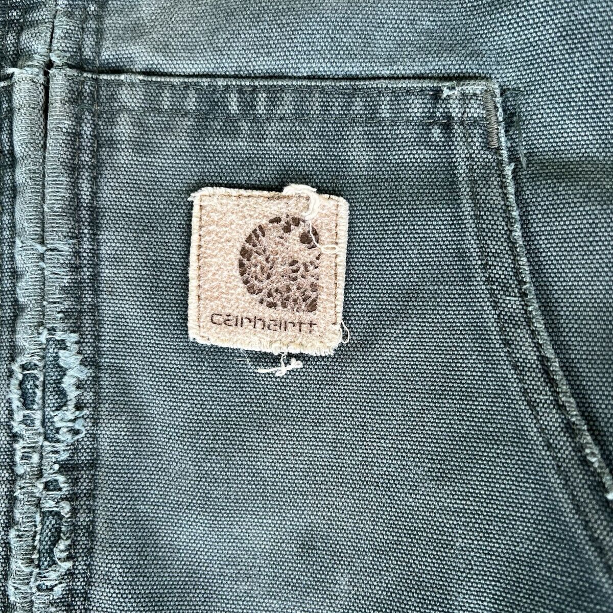 VTG 90s Mens Carhartt Faded Distressed Aspen Green JQ294 3XL VTG 90s Mens Carhartt Faded Distressed Aspen Green JQ294 3XL