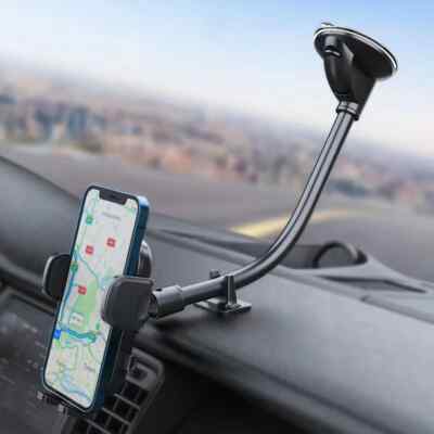 Car Phone Holders Car Windscreen Flexible Long Arms 13'' Goose-neck Mobile Holder