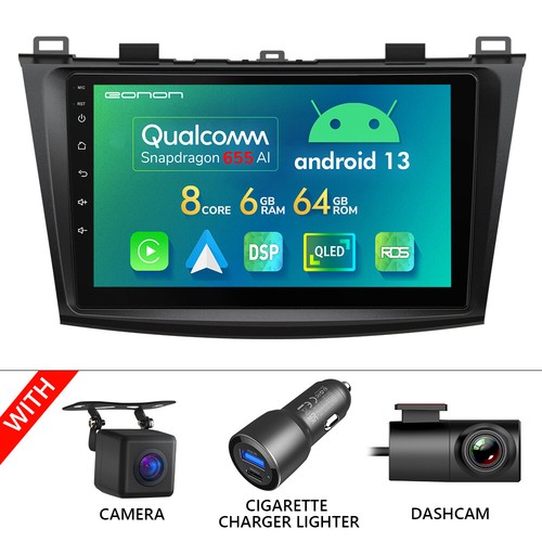 For Mazda 3 BL 2012 2013 Android 13 6+64 Car Stereo Radio GPS Navigation CarPlay - Picture 27 of 34