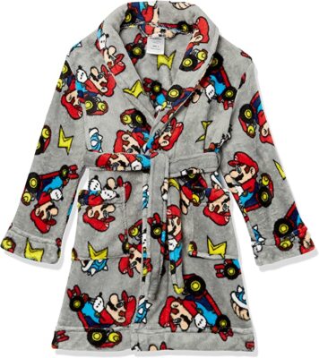 Peignoir Super Mario Pour Enfants - Robe De Chambre Game Officielle Garçons Et Filles