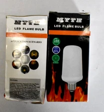 LED Flame Effect Light Bulb Simulated Nature Fire Flicker Lamp Pack of 2