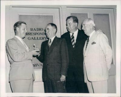 1939 Press Photo DC Fulton Lewis, William Bankhead, Sen Barbour NJ - ner40615