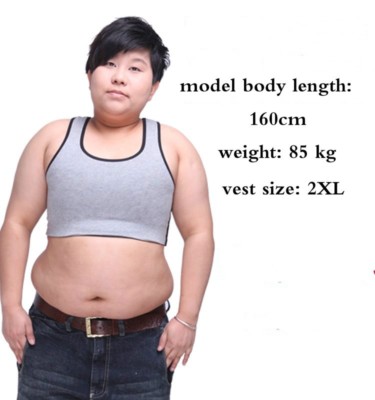 Tomboy Lesbian Vest Long Chest Binder Tank Top Built-in Undershirt Cotton S-6XL - Foto 5
