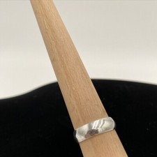 Sterling Silver Band Ring Size 8 Band Width 6mm Marked 925
