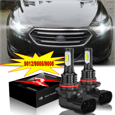 For FORD Taurus 2013-2019 2X LED Headlight Bulb 9012 6000K
