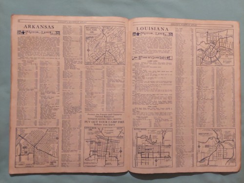 Gallups Highway Atlas Map Of The United States Midwest Territory Vintage 1928 - Picture 19 of 24