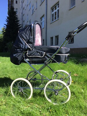 WUNDERSCHÖNER HESBA KINDERWAGEN CONDOR COUPÉ BLAU ROSA TOP ZUSTAND!!!