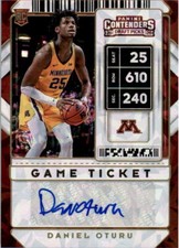 2020-21 Contenders Draft Variations Gold Cracked Ice 81 Daniel Oturu Auto/23