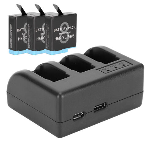 AHDBT‑801 Black Rechargeable Battery With 3‑Channel Charger For GoPro Hero 8 EOM - Bild 1 von 12