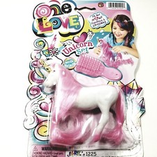 One Love Pnk Haired  Mane  Tail Unicorn Set With Brush
