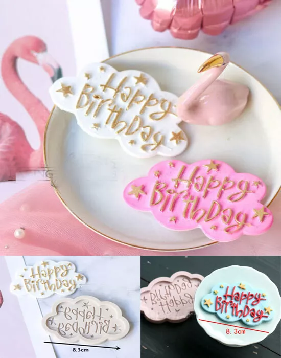 Happy birthday silicone mould top