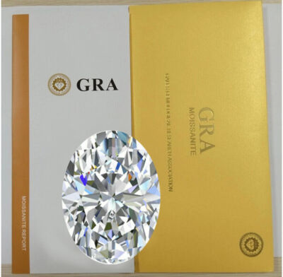 Loose Moissanite Oval Cut Real Gemstone W. GRA Certificate All Sizes VVS1 D