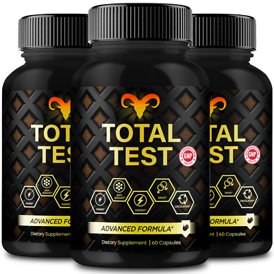 #ad 3 Pack Total Test for Men Male Pills to Enhance Muscle Growth amp; Energy Levels $69.95