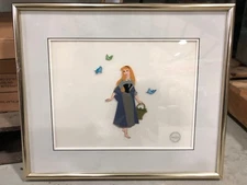 Disney Sleeping Beauty Cel Aurora Briar Rose Limited Edition Serigraph Cel w COA