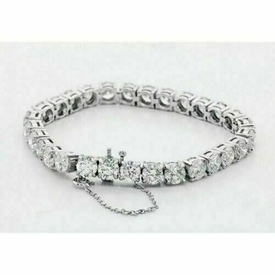 Tennisarmband 15 kt Brillant Lab Created Diamant in Weißgold vergoldet