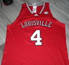 Louisville Cardinals Basketball Game Used Throwback Red Jersey XL + 2 #4