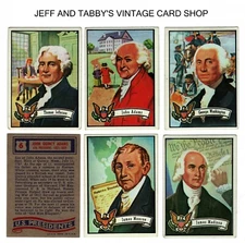1972 Topps Presidents & MINI POSTERS  /C DROP DOWN MENU FOR CARD U WILL RECEIVE.