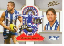 2006 Select AFL Supreme All Australia Team Card AA12 Shannon Grant (Kangaroos)