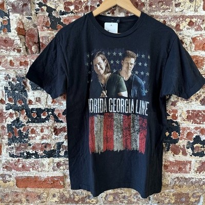 Florida Georgia Line This Is How We Roll Tour t-shirt size Large Black Flag