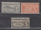 1937 NEWFOUNDLAND #233 1¢ #234 3¢ & #237 10¢ LONG CORONATION ISSUE F-VF