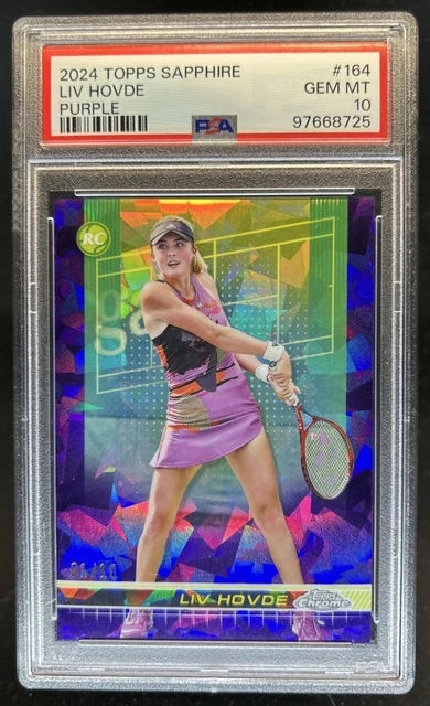 2024 Topps Chrome Sapphire Liv Hovde RC Purple Refractor Rookie #1/10 PSA 10