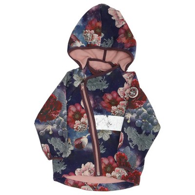 Racoon, Kapuzenpullover, Größe: 80, Blau/Pink/Rot/Mehrfarbig, Blumen #krl
