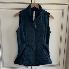 Lululemon Down For It All Teal Down Puffer Vest Women's Size 8 NEW